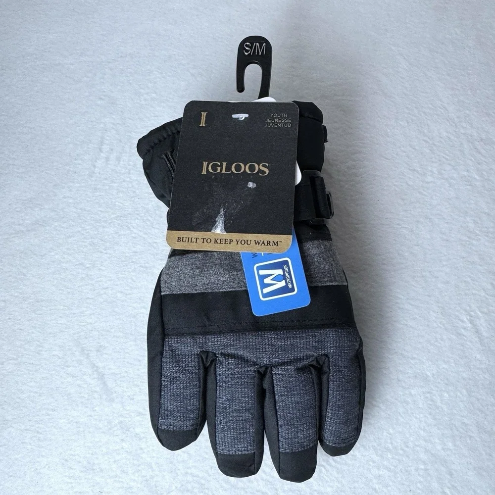 New Igloo Youth Small Medium Gloves Kids Winter Snow Waterproof Thinsulate